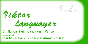 viktor langmayer business card